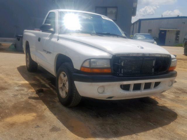 1B7FL26P81S137372 - 2001 DODGE DAKOTA WHITE photo 1