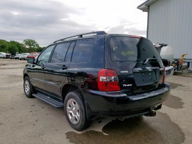 JTEEP21A970196076 - 2007 TOYOTA HIGHLANDER BLACK photo 3