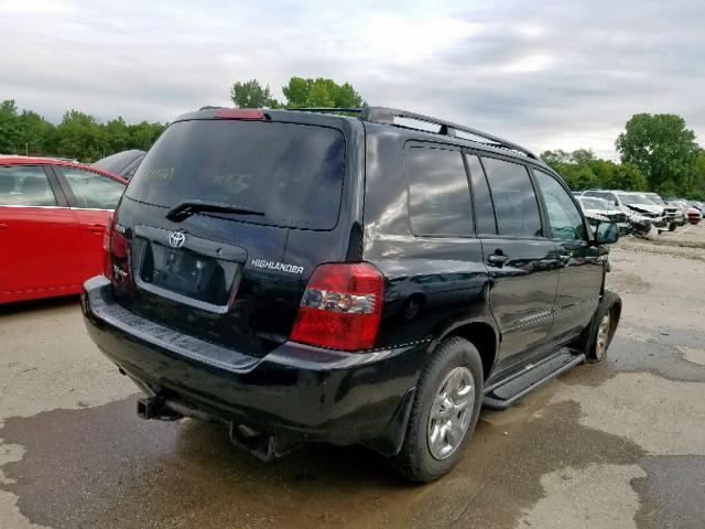 JTEEP21A970196076 - 2007 TOYOTA HIGHLANDER BLACK photo 4