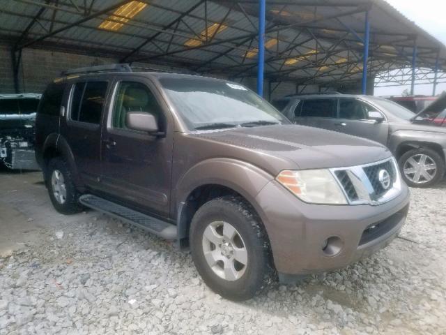 5N1AR18B28C603186 - 2008 NISSAN PATHFINDER BROWN photo 1