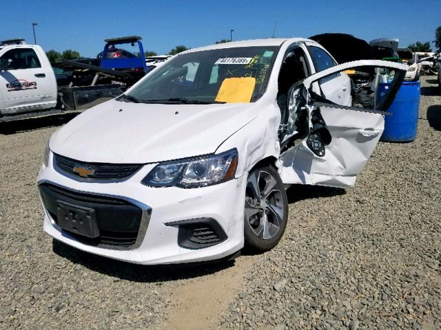 1G1JF5SB8J4131890 - 2018 CHEVROLET SONIC PREM WHITE photo 2