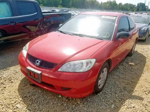 1HGEM22184L081797 - 2004 HONDA CIVIC DX V RED photo 2