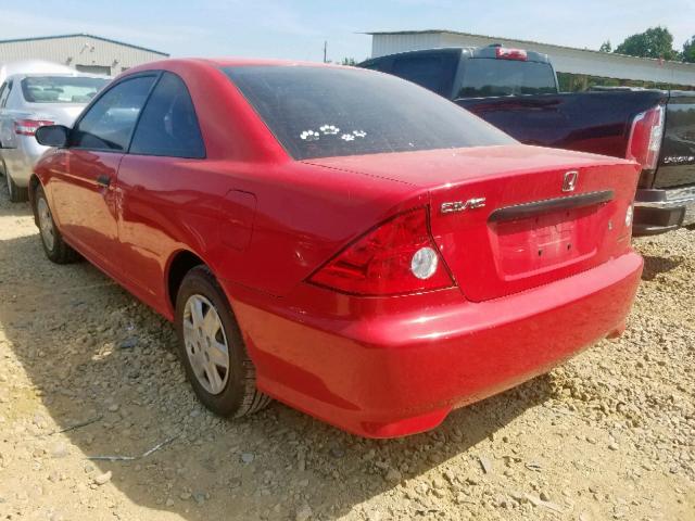 1HGEM22184L081797 - 2004 HONDA CIVIC DX V RED photo 3