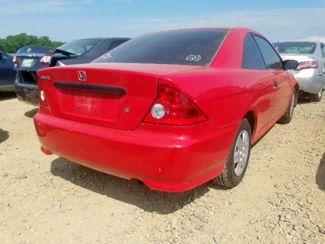 1HGEM22184L081797 - 2004 HONDA CIVIC DX V RED photo 4