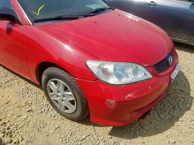 1HGEM22184L081797 - 2004 HONDA CIVIC DX V RED photo 9