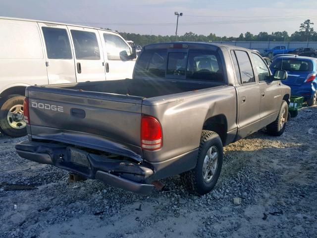 1B7HL38X92S561446 - 2002 DODGE DAKOTA QUA GRAY photo 4