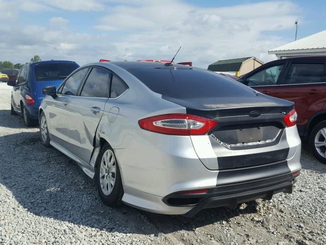 3FA6P0G78DR215274 - 2013 FORD FUSION S SILVER photo 3