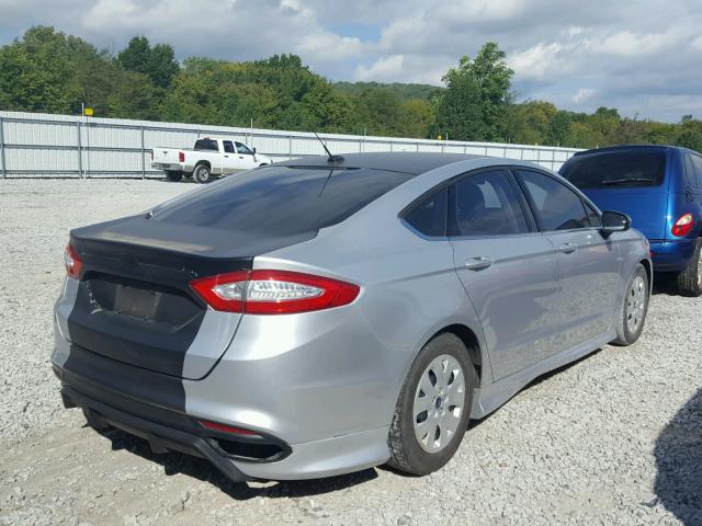 3FA6P0G78DR215274 - 2013 FORD FUSION S SILVER photo 4