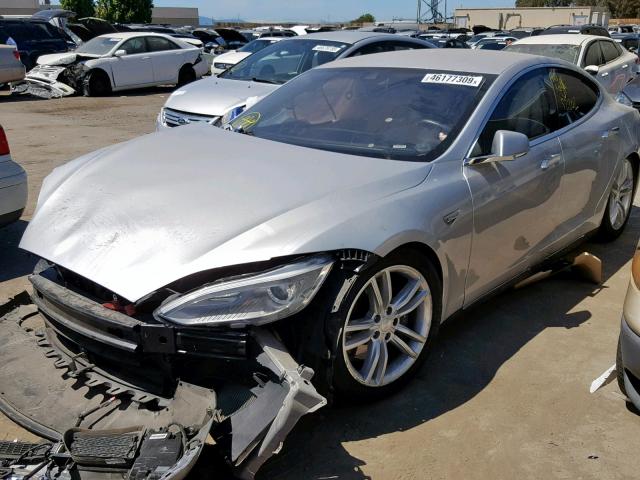 5YJSA1H12EFP65230 - 2014 TESLA MODEL S فضي صورة 2