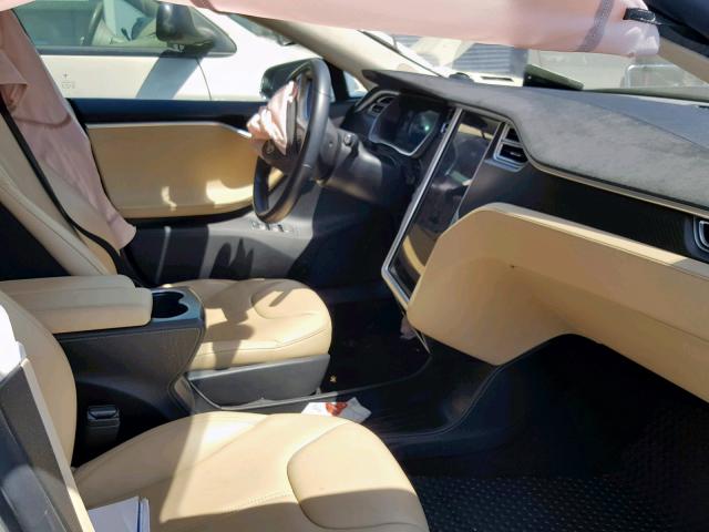 5YJSA1H12EFP65230 - 2014 TESLA MODEL S فضي صورة 5