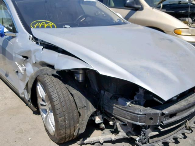 5YJSA1H12EFP65230 - 2014 TESLA MODEL S فضي صورة 9