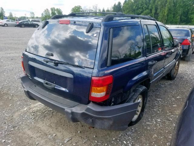 1J4GW48S14C237878 - 2004 JEEP GRAND CHER BLUE photo 4