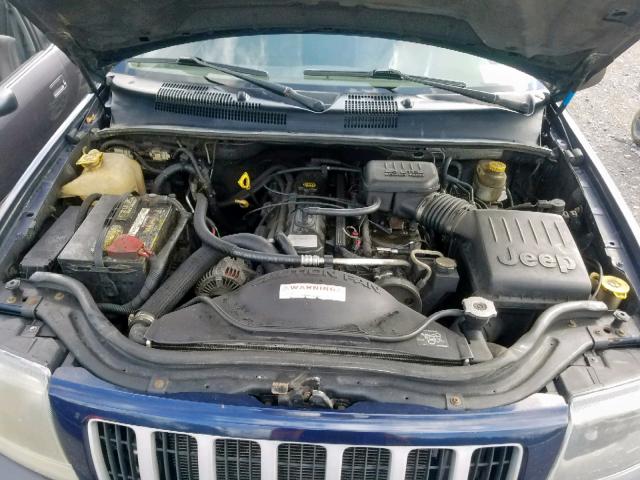 1J4GW48S14C237878 - 2004 JEEP GRAND CHER BLUE photo 7