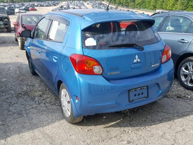 ML32A3HJ6FH009285 - 2015 MITSUBISHI MIRAGE DE BLUE photo 3