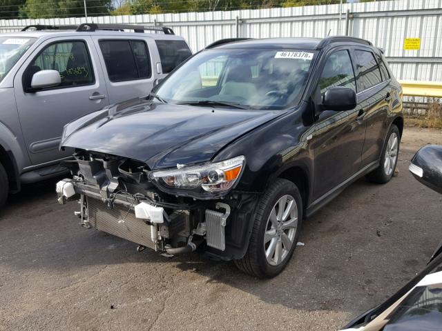 4A4AR4AU2FE002176 - 2015 MITSUBISHI OUTLANDER BLACK photo 2