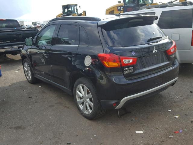 4A4AR4AU2FE002176 - 2015 MITSUBISHI OUTLANDER BLACK photo 3