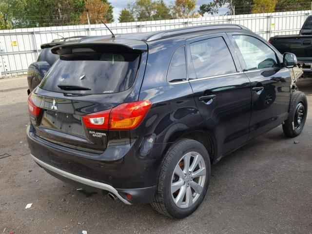 4A4AR4AU2FE002176 - 2015 MITSUBISHI OUTLANDER BLACK photo 4