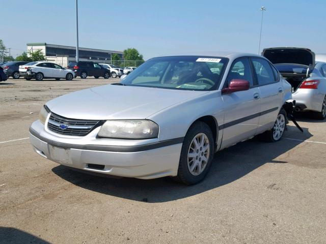 2G1WF55E919246135 - 2001 CHEVROLET IMPALA SILVER photo 2