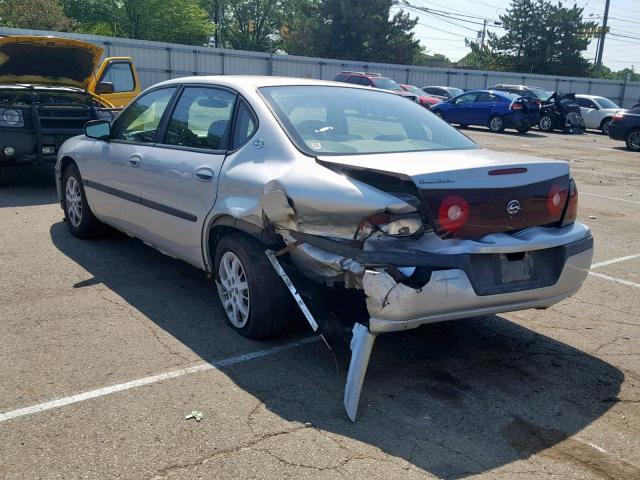 2G1WF55E919246135 - 2001 CHEVROLET IMPALA SILVER photo 3