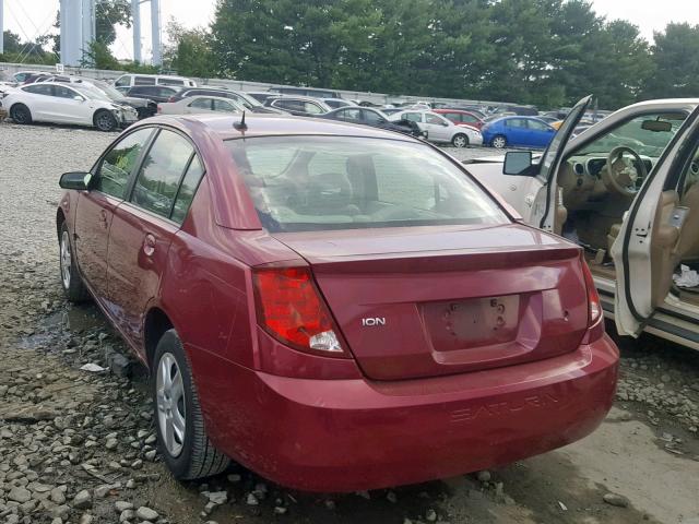 1G8AJ58F37Z113559 - 2007 SATURN ION LEVEL BURGUNDY photo 3