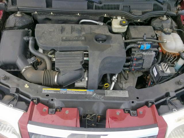 1G8AJ58F37Z113559 - 2007 SATURN ION LEVEL BURGUNDY photo 7