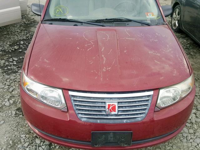 1G8AJ58F37Z113559 - 2007 SATURN ION LEVEL BURGUNDY photo 9