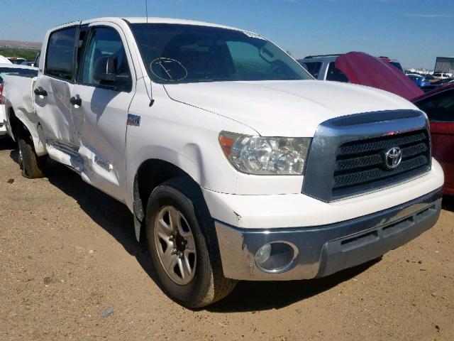 5TFEV54128X063563 - 2008 TOYOTA TUNDRA CRE WHITE photo 1