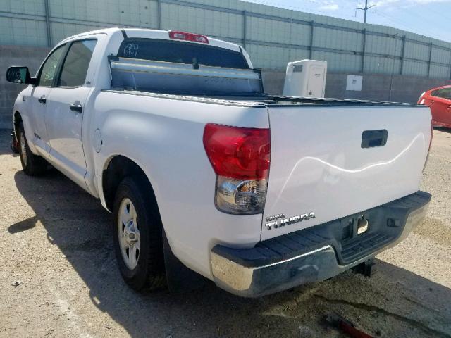 5TFEV54128X063563 - 2008 TOYOTA TUNDRA CRE WHITE photo 3