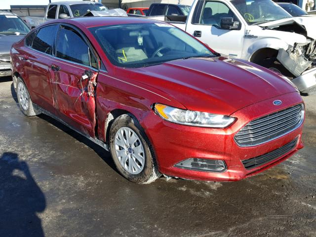 3FA6P0G77DR324440 - 2013 FORD FUSION S RED photo 1