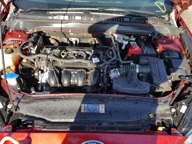 3FA6P0G77DR324440 - 2013 FORD FUSION S RED photo 7