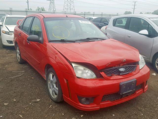 1FAHP34N37W264963 - 2007 FORD FOCUS ZX4 RED photo 1