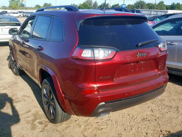 1C4PJMDX9KD354363 - 2019 JEEP CHEROKEE L BURGUNDY photo 3