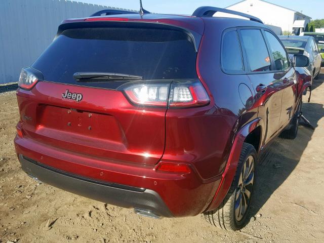 1C4PJMDX9KD354363 - 2019 JEEP CHEROKEE L BURGUNDY photo 4