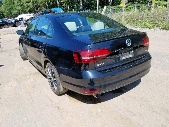 3VWD17AJ9GM279578 - 2016 VOLKSWAGEN JETTA SPOR BLACK photo 3