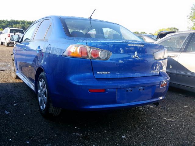 JA32U2FU4FU000358 - 2015 MITSUBISHI LANCER ES BLUE photo 3