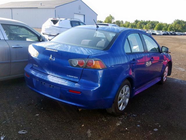 JA32U2FU4FU000358 - 2015 MITSUBISHI LANCER ES BLUE photo 4