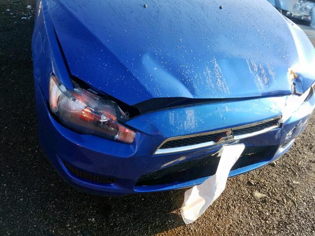 JA32U2FU4FU000358 - 2015 MITSUBISHI LANCER ES BLUE photo 9