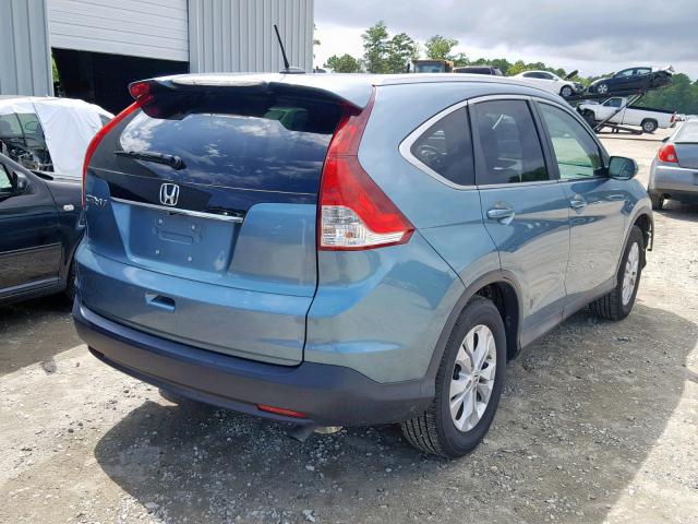 2HKRM3H77DH524723 - 2013 HONDA CR-V EXL BLUE photo 4