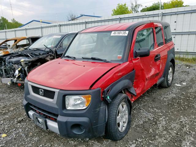 5J6YH28685L022084 - 2005 HONDA ELEMENT EX RED photo 2