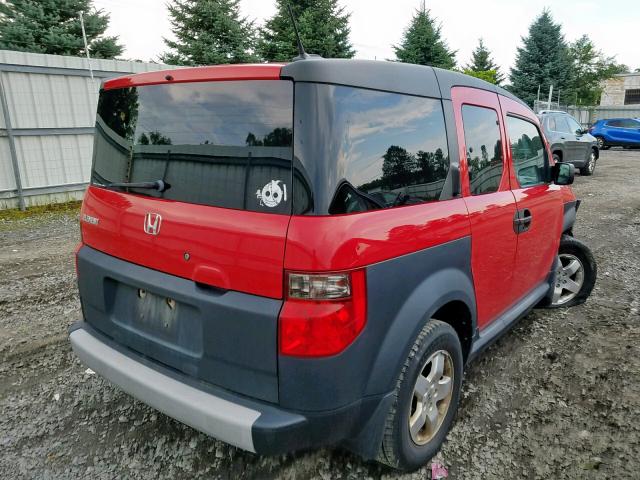 5J6YH28685L022084 - 2005 HONDA ELEMENT EX RED photo 4