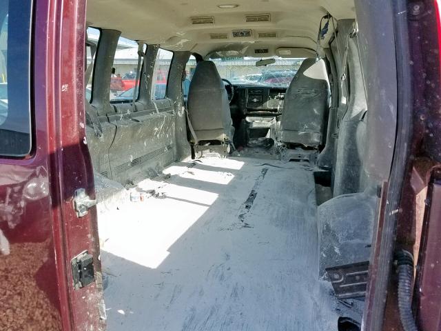 1GNFG15X441227636 - 2004 CHEVROLET EXPRESS G1 BURGUNDY photo 9