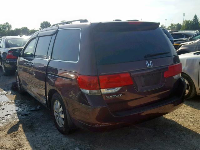 5FNRL3H67AB003635 - 2010 HONDA ODYSSEY EX MAROON photo 3