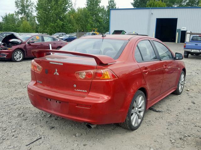 JA3AU86W69U010930 - 2009 MITSUBISHI LANCER GTS MAROON photo 4