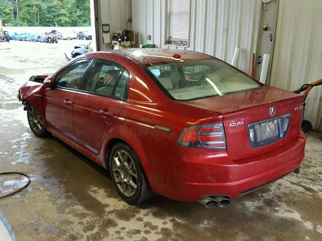 19UUA76597A018447 - 2007 ACURA TL TYPE S RED photo 3
