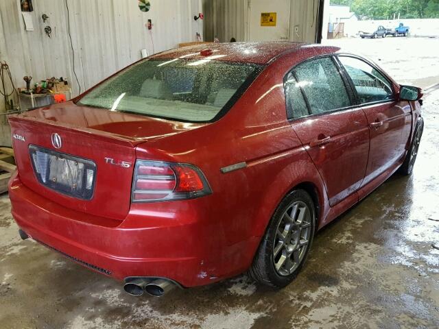 19UUA76597A018447 - 2007 ACURA TL TYPE S RED photo 4