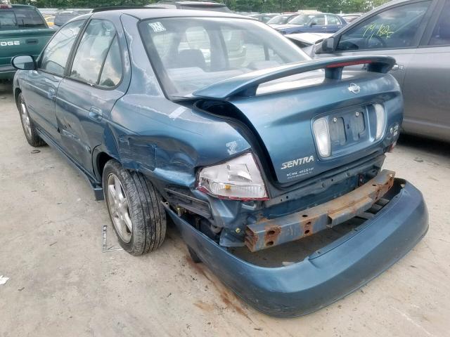 3N1BB51DX1L110840 - 2001 NISSAN SENTRA SE BLUE photo 3