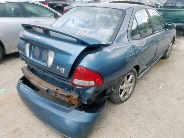 3N1BB51DX1L110840 - 2001 NISSAN SENTRA SE BLUE photo 4