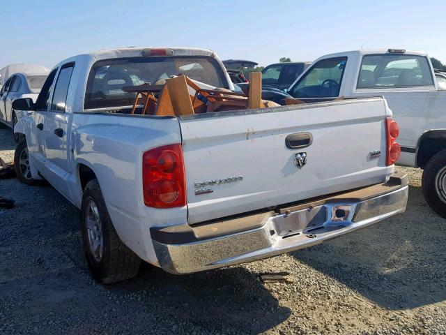 1D7HE48NX6S605576 - 2006 DODGE DAKOTA QUA WHITE photo 3