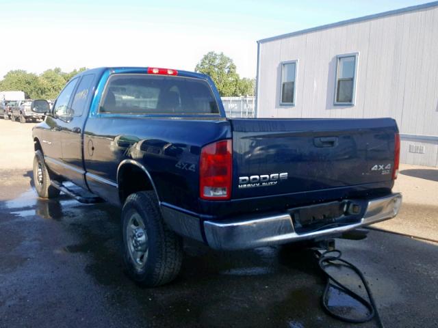 3D7KU28663G709524 - 2003 DODGE RAM 2500 S Կապույտ լուսանկար 3