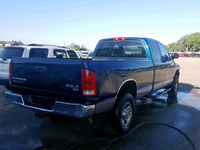 3D7KU28663G709524 - 2003 DODGE RAM 2500 S Կապույտ լուսանկար 4